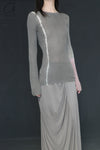 SWAYING/KNIT tie-dyed thin wool long-sleeved top SW24SS1T60 green